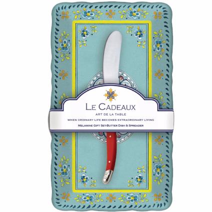 Madrid Turquoise Butter Dish Gift Set