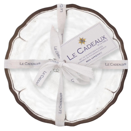 Rustica Antique Nero Appetizer Plate Set