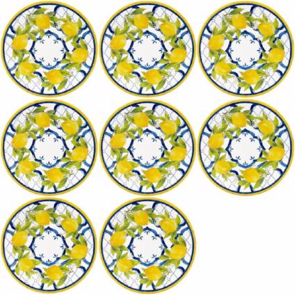 le-cadeaux-palermo-lemon-810266034080-dinner-melamine-plates-set-outdoor-dining-french-country-lemons