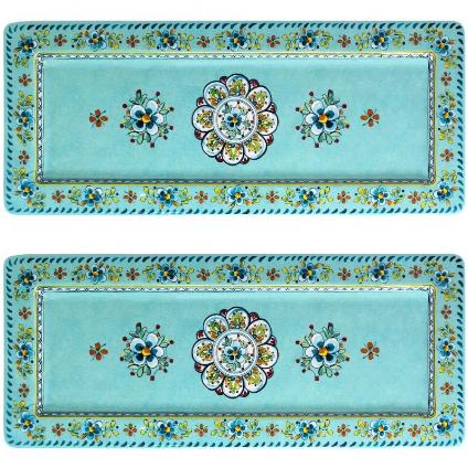 Madrid Turquoise Large Two Handled Serving Tray 801MADT