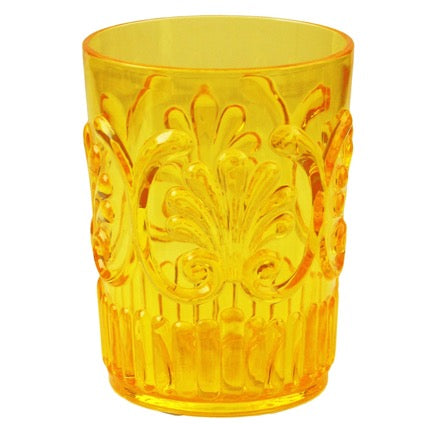 yellow-le-cadeaux-fleur-811y-water-tumbler-short-glasses