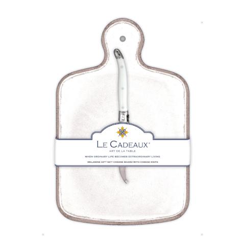 Le Cadeaux Rustica Antique White Cheeseboard Gift Set