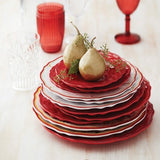 Le-Cadeaux-Garnet-Melamine-dinner-plates-salad-plates-appetizer-plates 