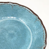 Le Cadeaux Antiqua Turquoise Salad Serving Bowl Baker Rowe