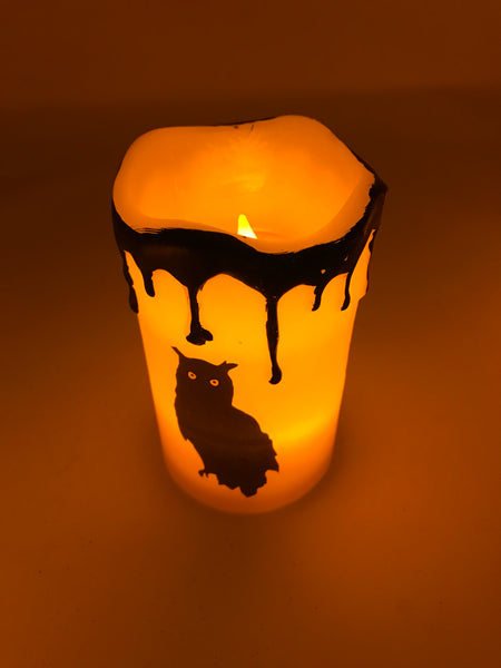 LED Lighted Flameless Halloween Candles Five (5)-Piece Set