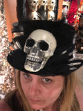 Bethany Lowe Halloween Voodoo Skull Top Hat Skeleton RL4715