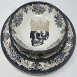 royal-stafford-king-skull-dinner-plate-salad-plate-cereal-bowl-english-pottery