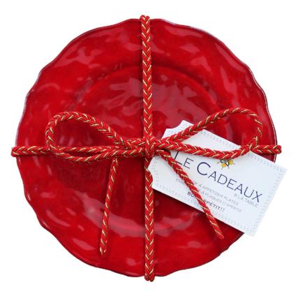 Le Cadeaux Garnet Appetizer Plates Set - Thumbnail 2