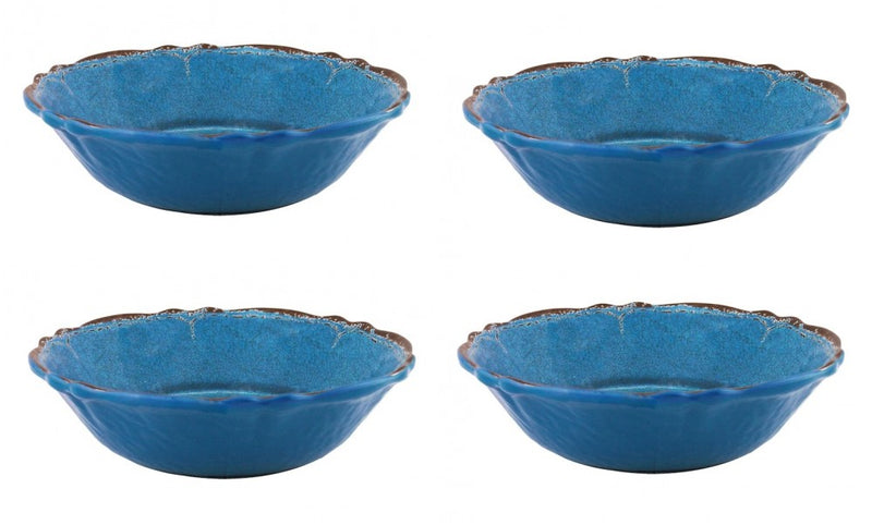 Antiqua Blue Dinnerware Set