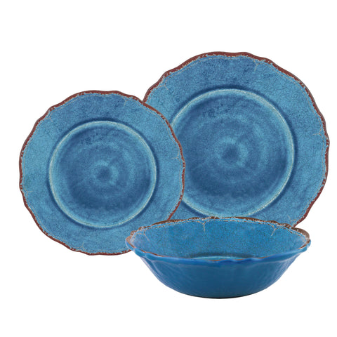 Antiqua Blue Dinnerware Set