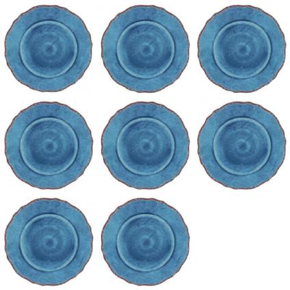 Le Cadeaux Antiqua Blue Salad Plates