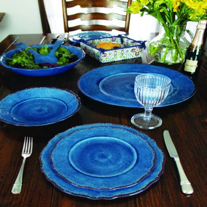 Antiqua Blue Baguette Tray Set 298ATQB