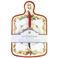 810266030037-Le-Cadeaux-Noelle-Cheeseboard-and-Laguiole-knife-Gift-Set-gs-cb-noel