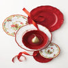 Le-Cadeaux-Garnet-Red-Salad-Accent-Plates-Noel-Appetizer-Plates-Dinner-Plates