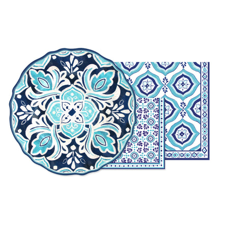 Moroccan Blue Charger Placemats, Place Cards, Napkins & Coasters