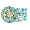 Le Cadeaux Madrid Turquoise Dinner Napkins Set