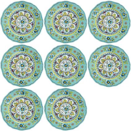 Le-Cadeaux-Madrid-Turquoise-Dinner-Plates