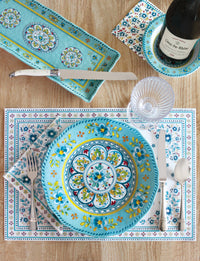 Madrid Turquoise Handled Platter 268MADT