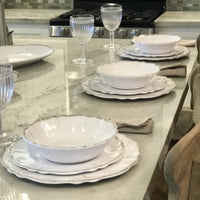 le-cadeaux-rustica-antique-white-dinner-plates-salad-plates-cereal-bowls-Unbreakable Le Cadeaux melamine cereal bowls perfect for everyday use and patio dining