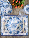 Le Cadeaux Moroccan Blue Cocktail Napkins