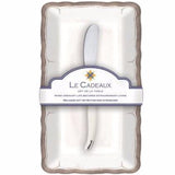 810266027907-Le-Cadeaux-Rustica-Antique-White-Butter-Dish-spreader-Gift-Set