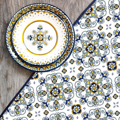 Palermo Lemon Fabric Table Linens