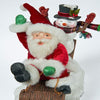 Sledding Santa and Snowman Stocking Holder 28-028776