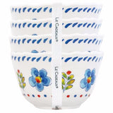 810266033168-le-cadeaux-098MADW-Madrid-White-Dessert-Bowls-floral-flower-melamine