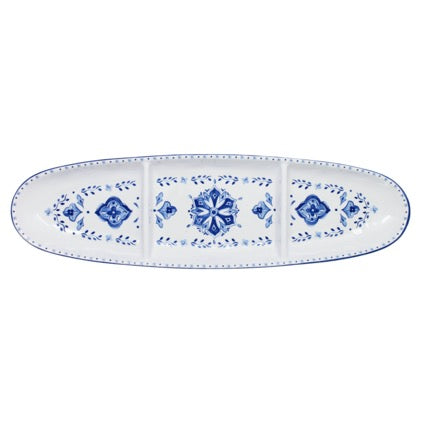 le-cadeaux-204MRCB-Moroccan-Blue-Sectioned-Oval-Tray