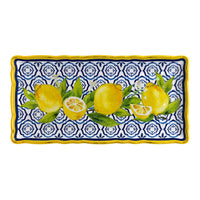 le-cadeaux-10"x5"-biscuit-tray-cracker-tray-melamine-lemon-lemons-209pal