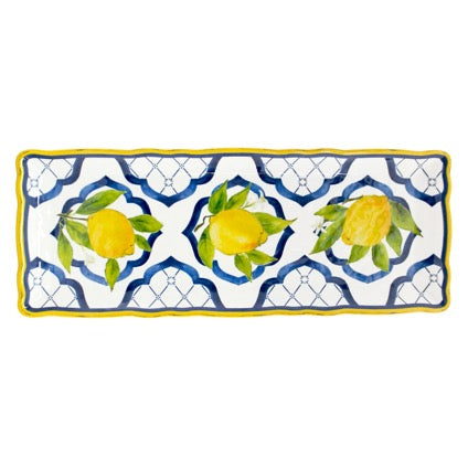 le-cadeaux-298PAL-Palermo-Baguette-bread-Tray-lemon-lemons-rectangle-melamine