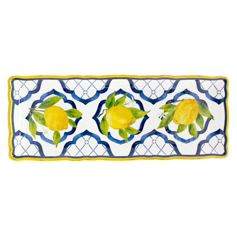 le-cadeaux-298PAL-Palermo-Baguette-bread-Tray-lemon-lemons-rectangle-melamine