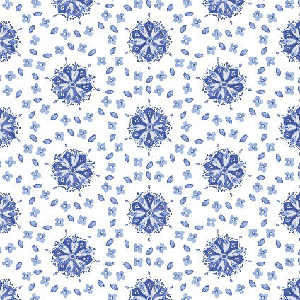 Moroccan Blue Fabric Table Linens - Thumbnail 3