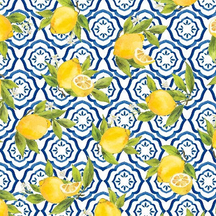 Palermo Lemon Fabric Table Linens - Thumbnail 3