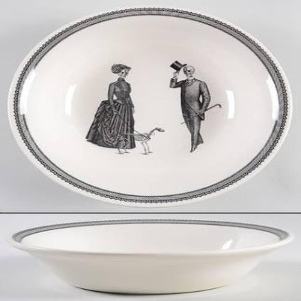 9-inch-serving-bowl-victorian-english-pottery-royal-stafford-victorian-gentleman-cane-lady-walking-dog